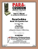Strong Enterprises Para-Cushion 306 Squadron Seat Owner'S Manual preview