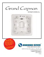 Предварительный просмотр 1 страницы Strong Pools and Spas Grand Cayman Owner'S Manual