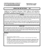 Preview for 1 page of Strongarm 528 Operating Instructions