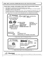 Preview for 8 page of Structural Concepts Addenda CSF3931 Installation & Operating Manual