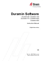 Struers Duramin-100 Instruction Manual preview