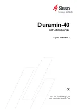 Struers Duramin-40 Instruction Manual предпросмотр