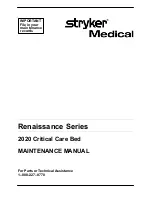 Предварительный просмотр 1 страницы Stryker Medical Renaissance Series Maintenance Manual