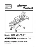 Stryker Medical RUGGED 6080 MX-PRO Operation & Maintenance Manual предпросмотр