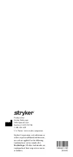 Preview for 184 page of Stryker 1188 Series User Manual