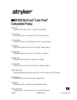 Stryker Care Free Companion CF302 Series Instructions For Use Manual предпросмотр