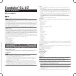 Preview for 2 page of Stryker Excelsior SL-10 PRE-SHARED Directions For Use Manual