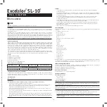 Preview for 14 page of Stryker Excelsior SL-10 PRE-SHARED Directions For Use Manual