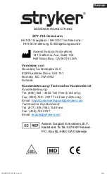 Preview for 26 page of Stryker HH1001 Main Arm Instructions For Use Manual