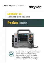 Stryker LIFEPAK 15 Pocket Manual preview