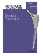 Preview for 1 page of Stryker SECUR-FIT ADVANCED Surgical Technique