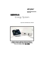 Stryker SERFAS Operation And Maintenance Manual preview