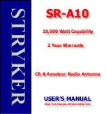 Stryker SR-A10 User Manual preview