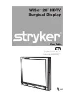 Preview for 1 page of Stryker WiSe 26 inch HDTV User Manual