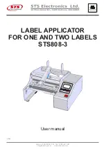 Preview for 1 page of STS LABEL APPLICATOR STS808-3 User Manual