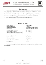 Preview for 3 page of STS LABEL APPLICATOR STS808-3 User Manual