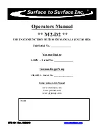 STS M2-D2 Operator'S Manual preview