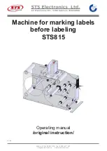 Preview for 1 page of STS STS815 Operating Manual