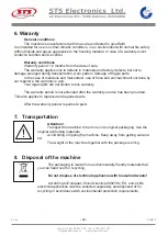 Preview for 13 page of STS STS815 Operating Manual