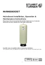 Preview for 1 page of Stuart Turner Mainboost MB 1000SV Installation, Operation & Maintenance Instructions Manual