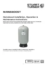 Предварительный просмотр 1 страницы Stuart Turner Mainsboost MB 100CV Installation, Operation & Maintenance Instructions Manual