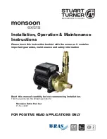 Preview for 1 page of Stuart Turner Monsoon Extra S1.4 bar Installation, Operation & Maintenance Instructions Manual