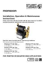 Preview for 1 page of Stuart Turner Monsoon S3.0 bar Single Installation, Operation & Maintenance Instructions Manual