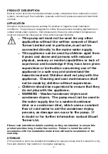 Preview for 2 page of Stuart Turner Monsoon S3.0 bar Single Installation, Operation & Maintenance Instructions Manual