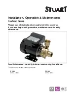 Preview for 1 page of Stuart PH35 Installation, Operation & Maintenance Instructions Manual