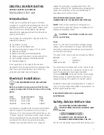 Preview for 3 page of Stuart SWB15D Instruction Manual