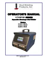 stud welding products StudPro 2500XI Operator'S Manual preview