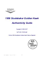 Preview for 2 page of Studebaker Golden Hawk 1956 User Manual