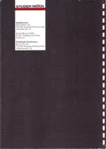 Предварительный просмотр 106 страницы STUDER REVOX C278 Operating Instructions Manual