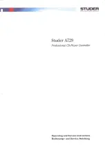 Предварительный просмотр 1 страницы Studer A729 Operating And Service Instructions