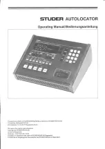 Studer A812 Operating Manual preview