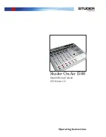 Preview for 1 page of Studer OnAir 1500 Operating Instructions Manual