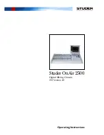 Studer OnAir 2500 Operating Instructions Manual предпросмотр