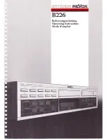 Studer Revox B226 Operating Instructions Manual preview