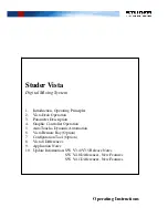 Preview for 1 page of Studer Vista Operating Instructions Manual