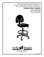 Preview for 1 page of Studio Designs ERGO PRO CHAIR 18409 Assembly Instructions Manual