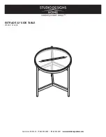 Studio Designs HOME ESTRADE 74002 Assembly Instructions preview