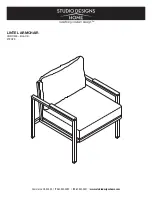 Studio Designs HOME LINTEL ARMCHAIR 72029 Assembly Instructions Manual preview