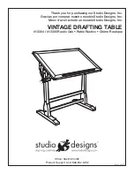 Предварительный просмотр 1 страницы Studio Designs Vintage Drafting Table 13304 Assembly Instructions Manual