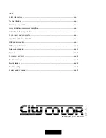 Preview for 2 page of STUDIO DUE CityColor IP54 User'S And Operator'S Manual