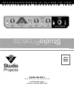 Предварительный просмотр 1 страницы STUDIO PROJECTS VTB1 Instruction Book