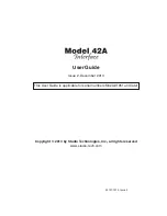 Studio Technologies 42A User Manual preview