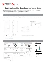 Предварительный просмотр 2 страницы StudioDesk Enterprise Series Assembly Manual