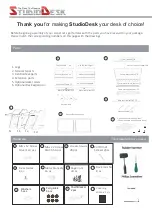 Preview for 2 page of StudioDesk PLXXLBL Assembly Manual