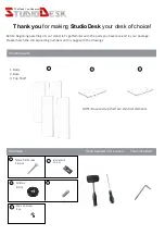 Preview for 2 page of StudioDesk VTV01WH Assembly Manual