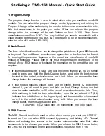 Preview for 1 page of Studiologic CMS-161 Quick Start Manual